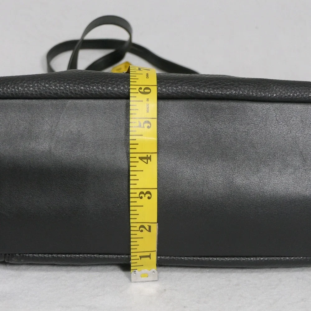 Womens Laptop Tote Bag L Black Professional Work Travel Functional Minimalist
